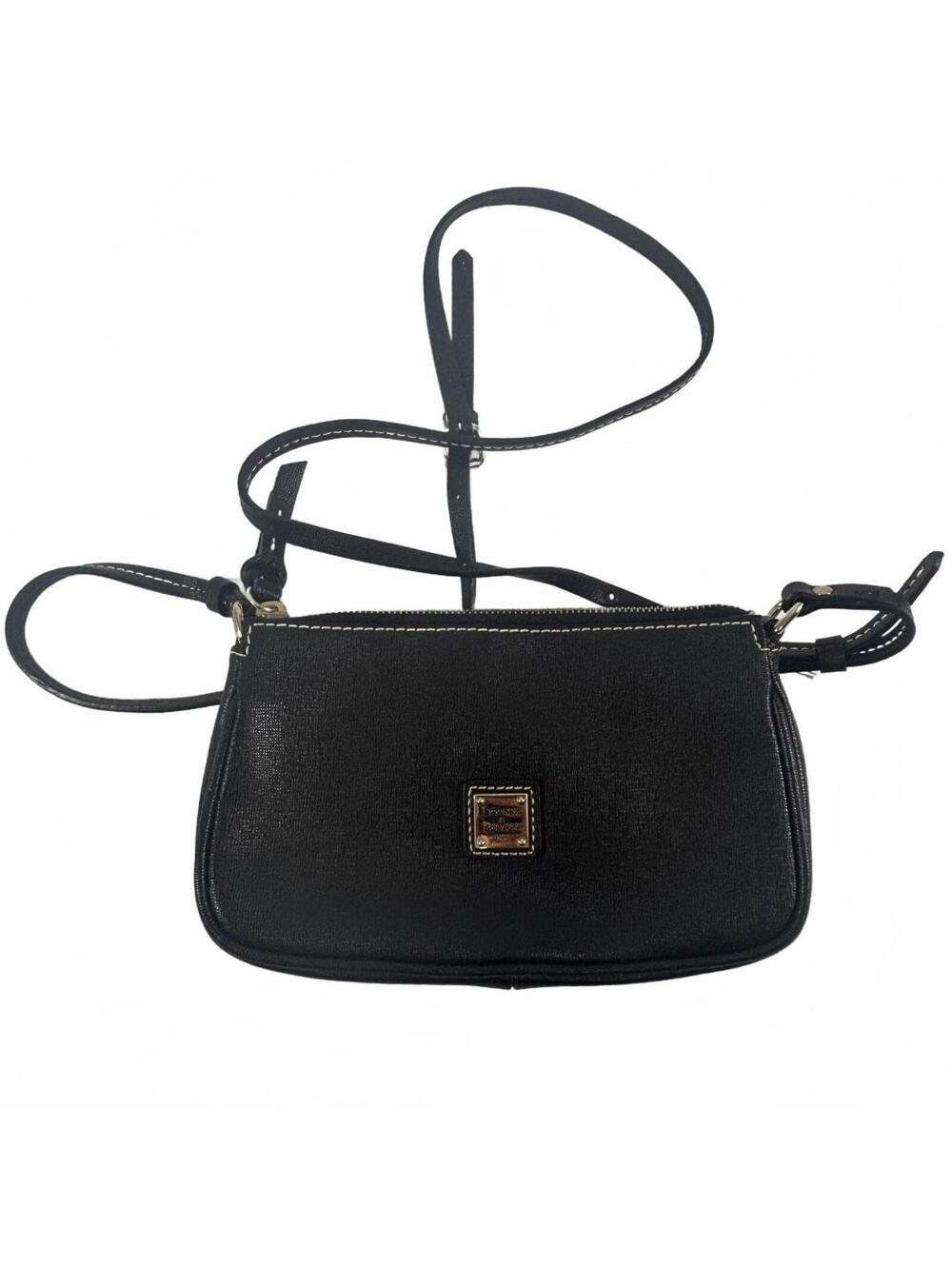 Dooney & Bourke Saffiano Lexi Black Leather Crossbody Purse